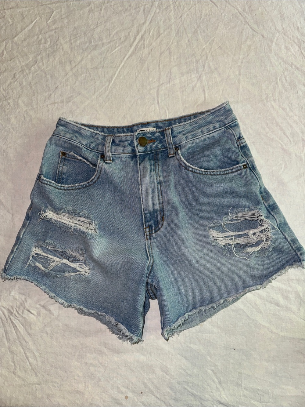 Billabong Distressed Denim Cutoff Shorts - 26